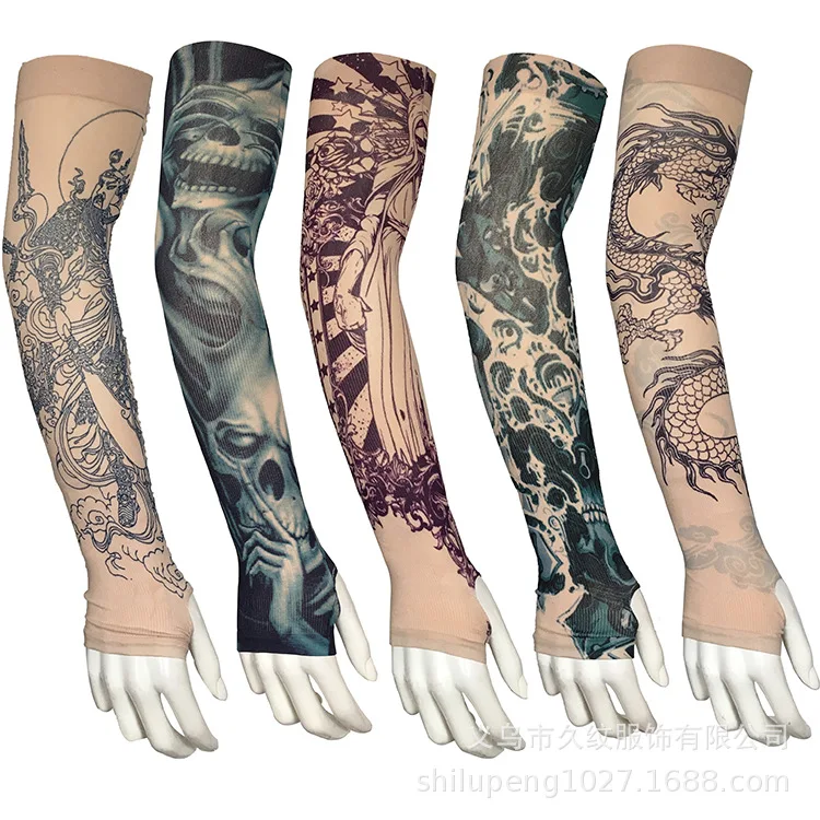 Xianglong Татуировка лед Рукав Открытый Защита от солнца охлаждающий чехол манжета ладонь УФ-защита рукава