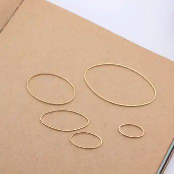 

30pcs/lot Gold Rhodium Color Copper Jewelry Connectors Findings Oval Shape Earring Connector Components for Jewelry Making