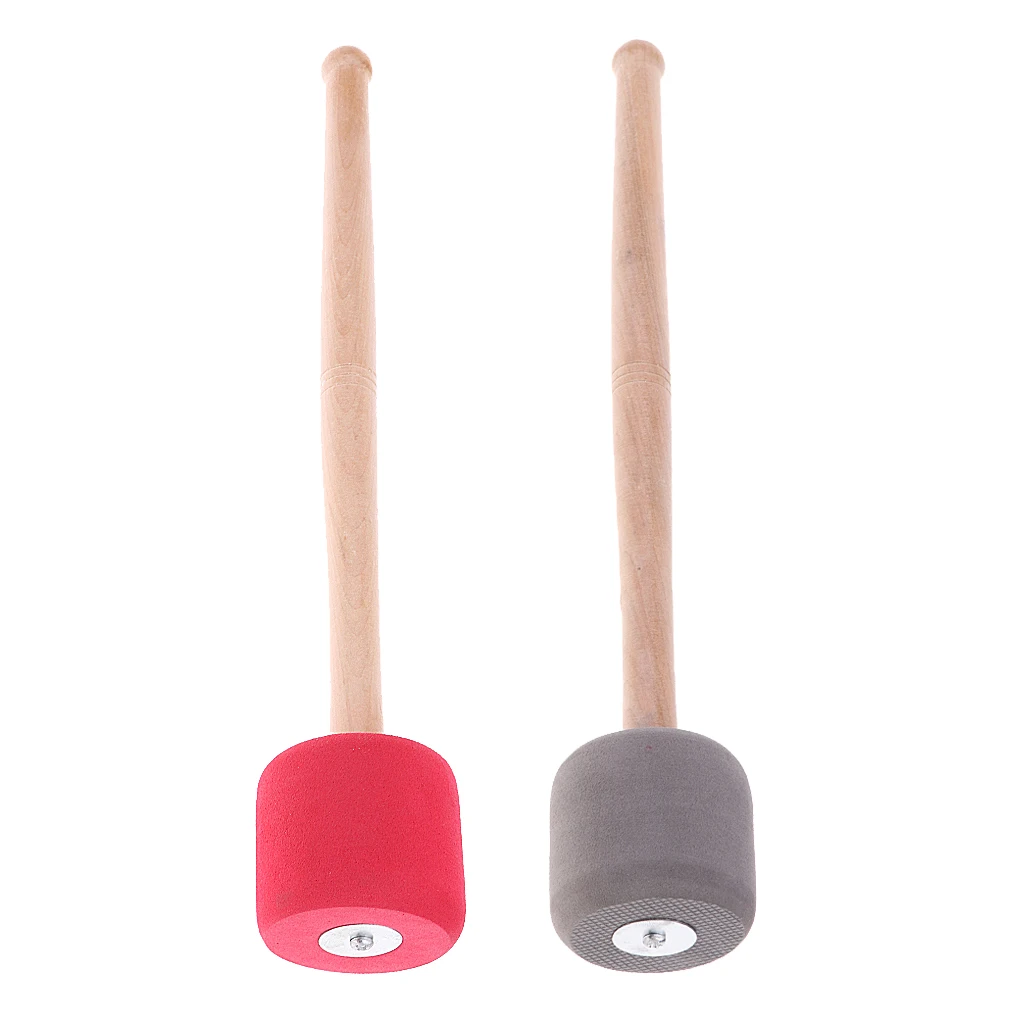 Bass Drum Mallet Stick Foam Mallet Percussion with Wood Handle for Drummer Bands Musical Playing Parts