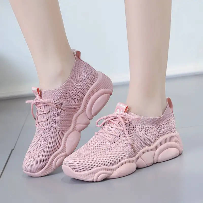 pink lace up shoes