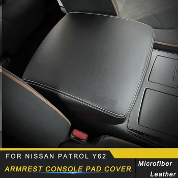 

For Nissan Patrol Y62 Auto Car Care Armrest Box Protector Cover Leather Mat Pad Cushion Interior Accessories