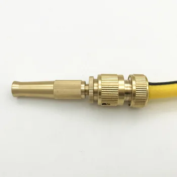 

Garden Outdoor Hose 4"Spray Nozzle Adjustable Quick Connect Solid Brass Fittings High Quality New 2020