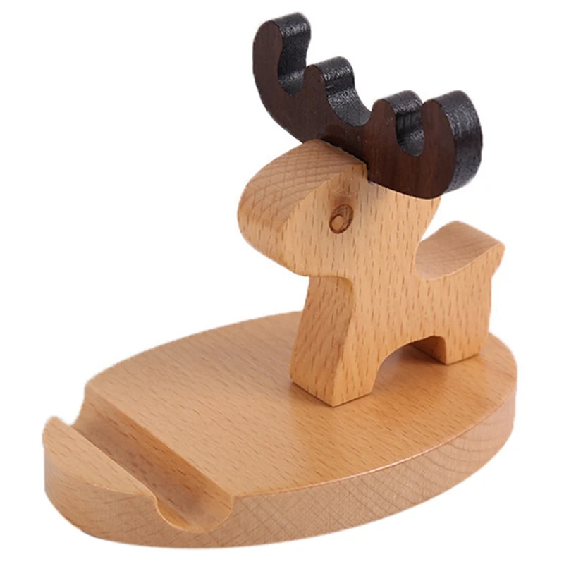 

Animal Phone Stand Cute Deer Cell Phone Stand Wooden Phone Stand Cell Phone Holder Desktop Cellphone Stand Great for Personal Us