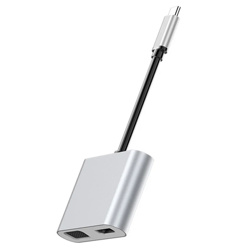 

Audio Video Type-c 4-IN-1 USB Port to HDMI VGA HD Adapter Cable For Gaming Movie perfect for gaming movie and work