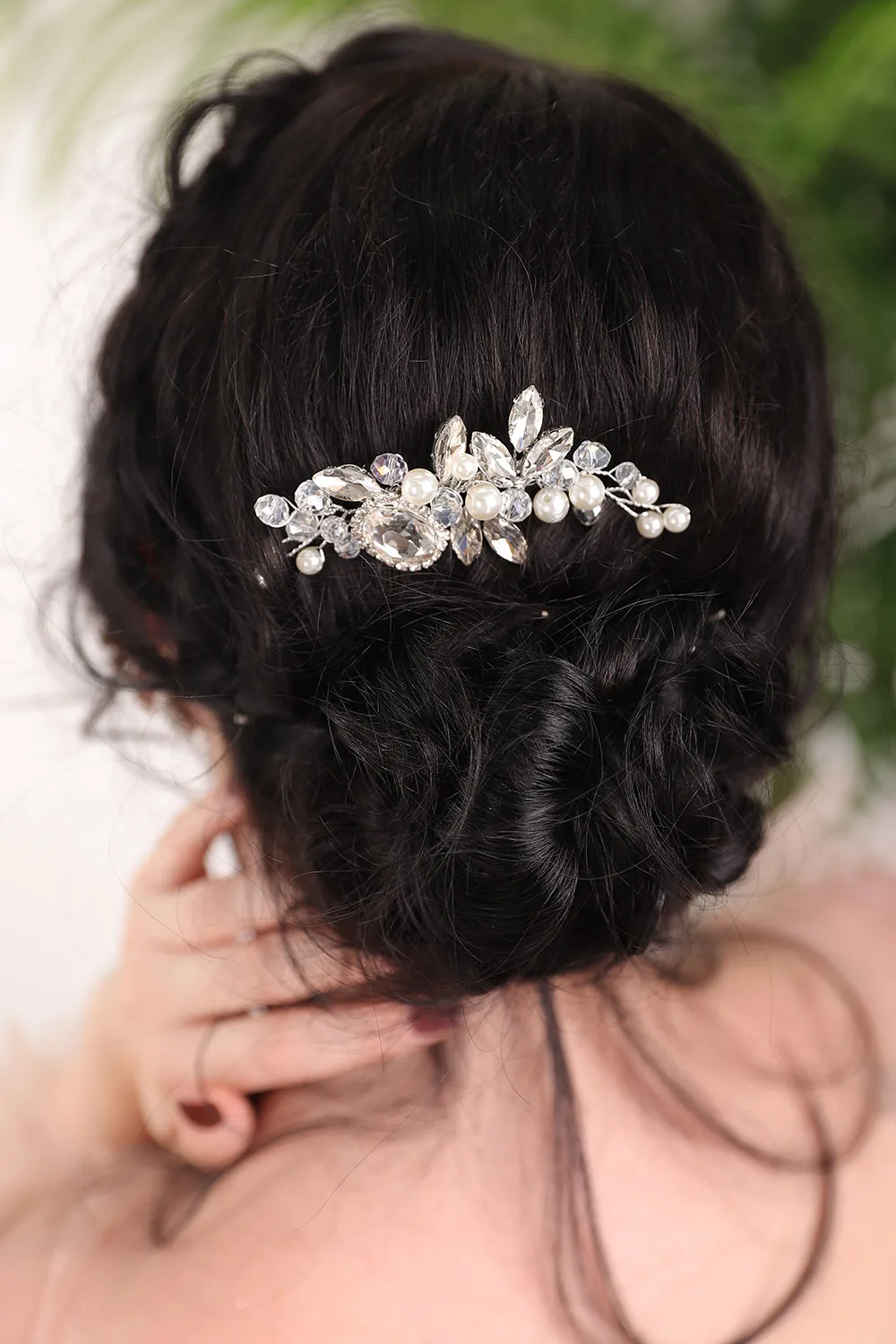 Серебряный кристалл жемчуг блестящие стразы для вечеринки макияж Женская