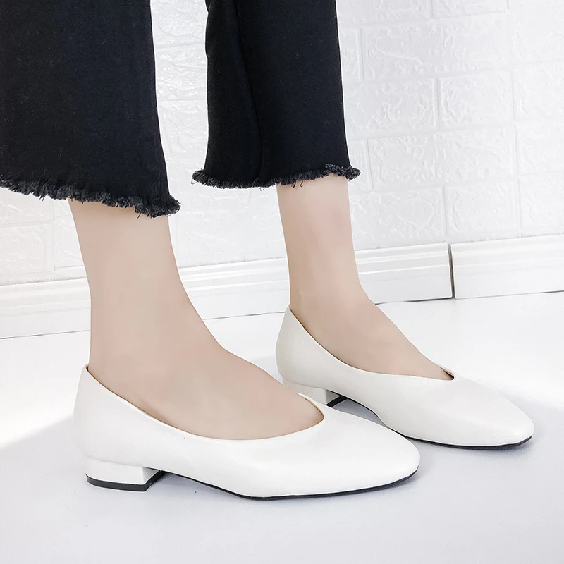 

2020 soft leather shallow Pointed Toe Slip-On wedding party high heel fashion ladies spring autumn outdoor casual women's shoes