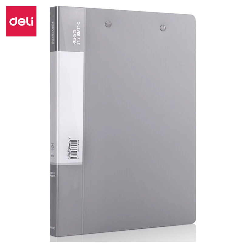 Deli High Quality Matte A4 Metal Single Strong Clip+ Insert Bag Hard Folder Office Supplies 5111 Document Holder - Цвет: Светло-серый