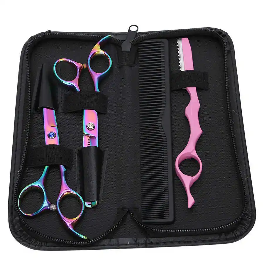 

Hair Cutting Scissors Set Haircut Scissors Knife Comb Hairdressing Tool (Colour 6 Inch)