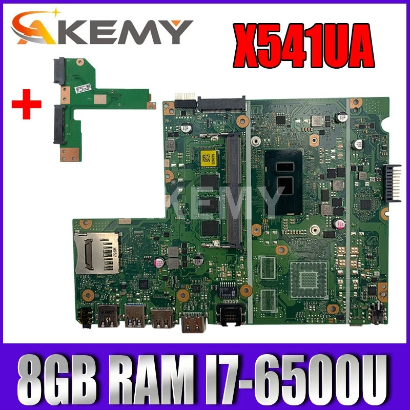 Akemy New! Для Asus X541UA X541UAK X541UVK X541UJ X541UV X541U F541U R541U материнская плата для ноутбука с 8 Гб