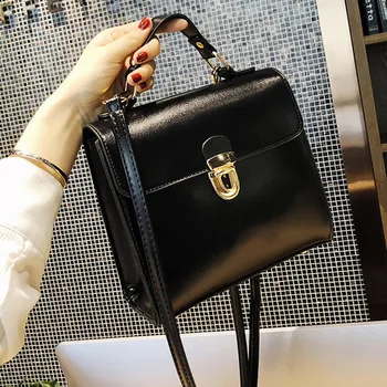 

Women Retro Handbag PU Leather Messenger Bags Fashion Crossbody Shoulder Bags Handbag Small Ladies Square Femme Luxury Handbags