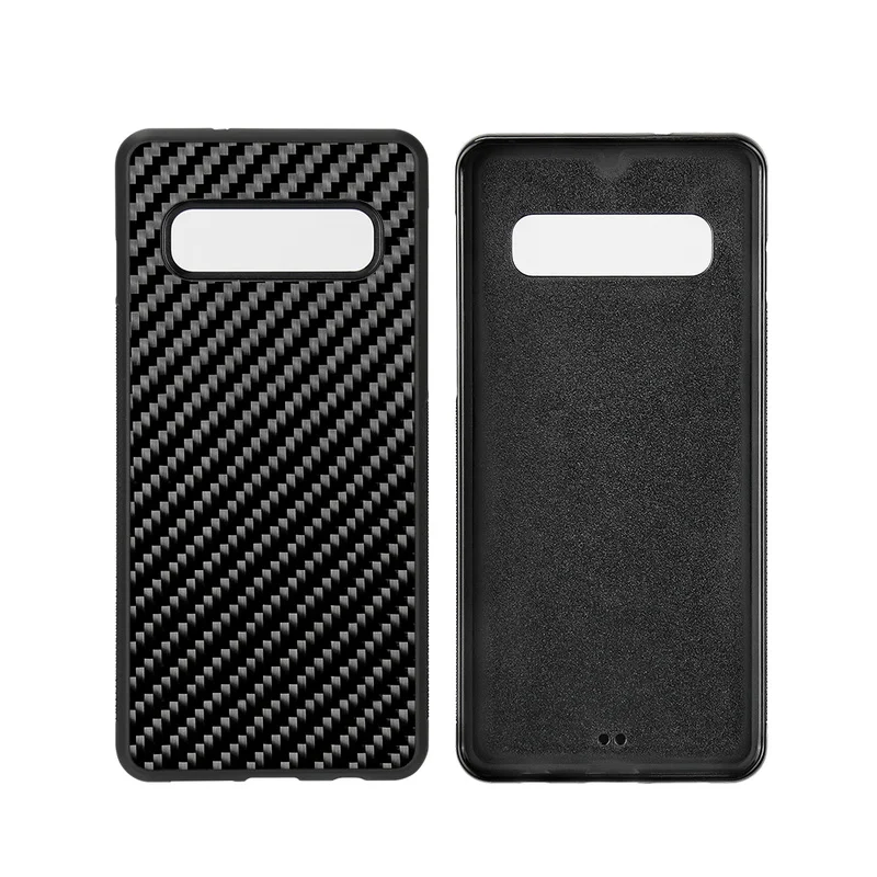 

Luxury Real Carbon Fiber Case TPU+PC Anti-Shock Cover for Samsung Galaxy S10 S10 Plus S10 Lite Phone Case