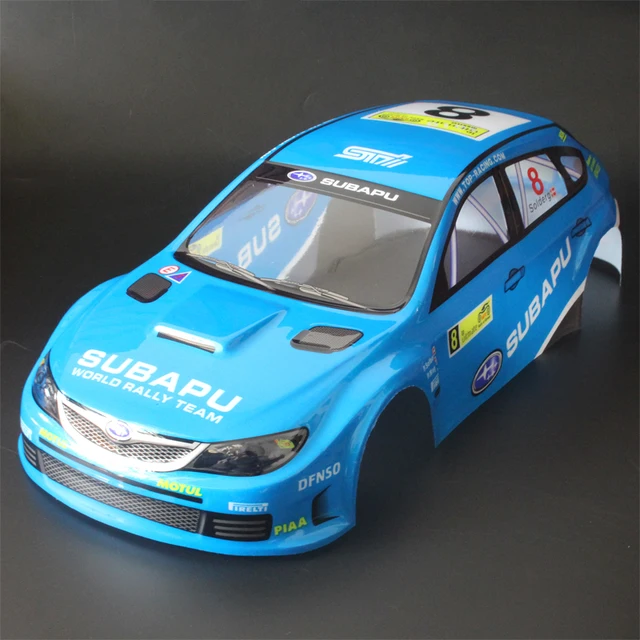 SANTAIZI 1/10 Scale Subaru Impreza WRX RC Car Body Shell - 200mm Width, Pre-Painted Blue