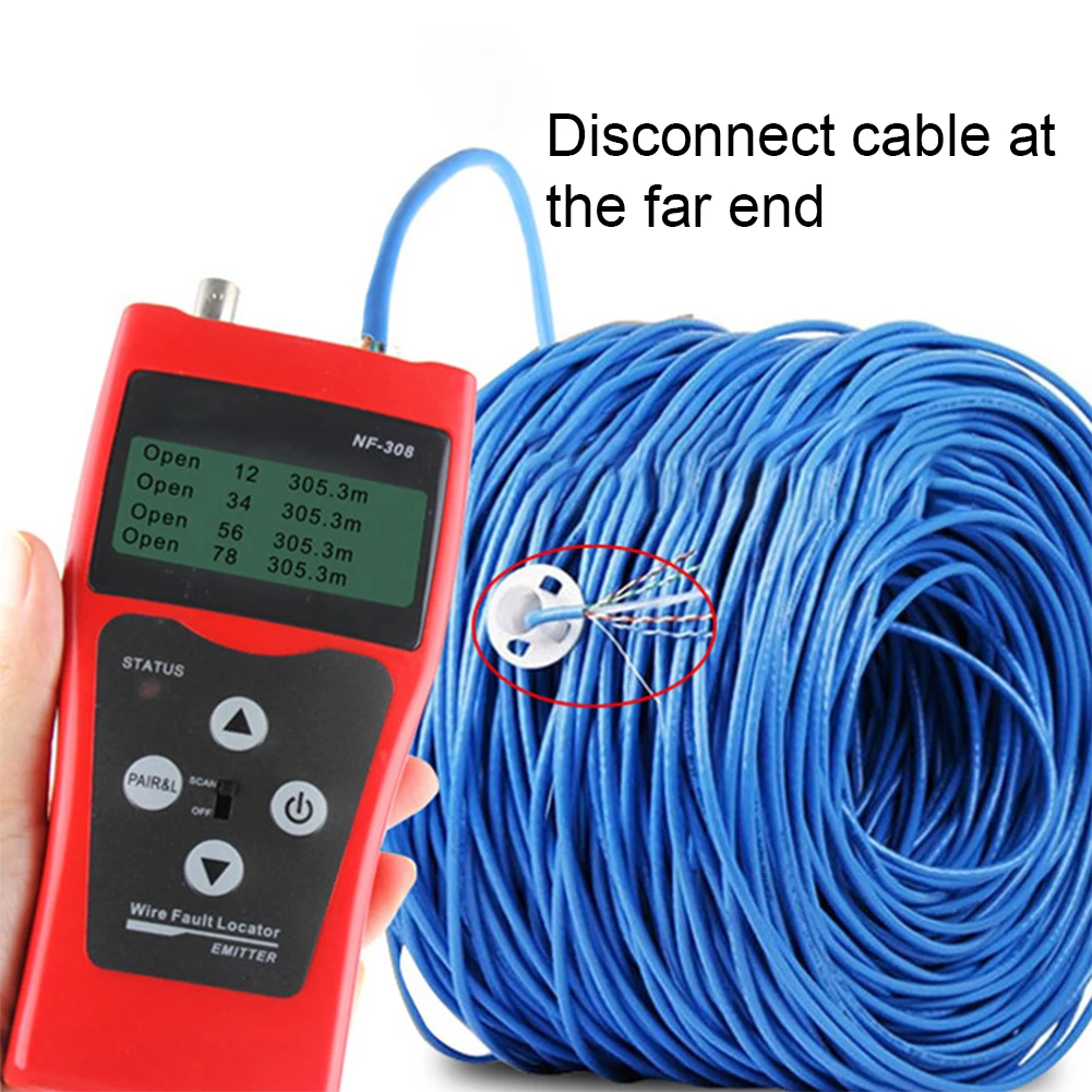 Verificador de cabo ethernet NF-308 rj11, dispositivo
