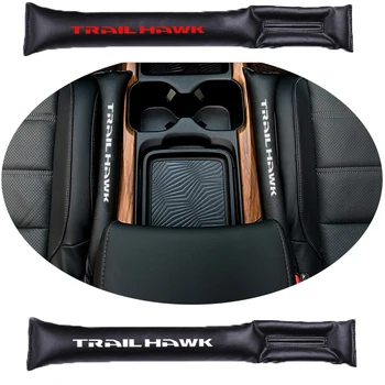 

For Jeep Trailhawk 2pcs Faux Leather Fillers Spacer Filler Slot Plug Car Seat Gap Pad Car Accessories