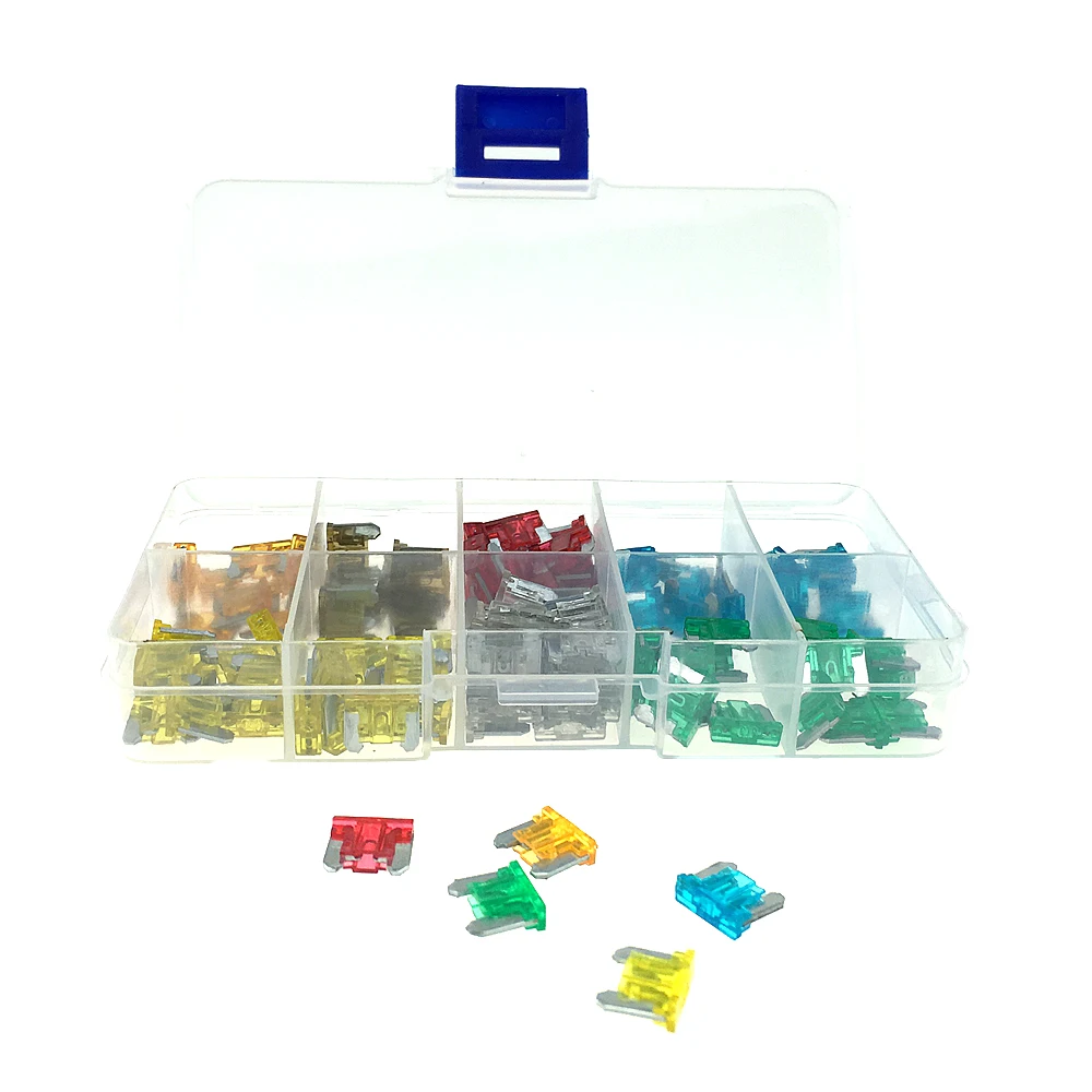 Assorted Mini Low Profile Blade Fuse Set for Car Truck SUV Boat Pack of 120