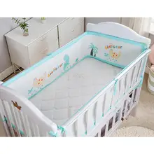 3D дышащая кроватка бамперы для стандартной кроватки моющаяся мягкая Накладка для детской кроватки Набор для детской безопасности Бампер ограждение для кроватки