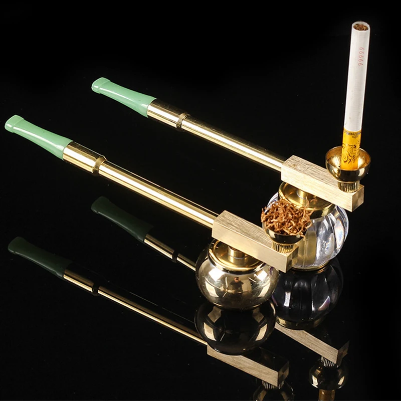 Brass Hookah Dry Tobacco Bag Filter Cigarette Holder Retro Smoking Pipe Long Rod Photo Performance Prop Mouthpiece Cigar | Дом и сад
