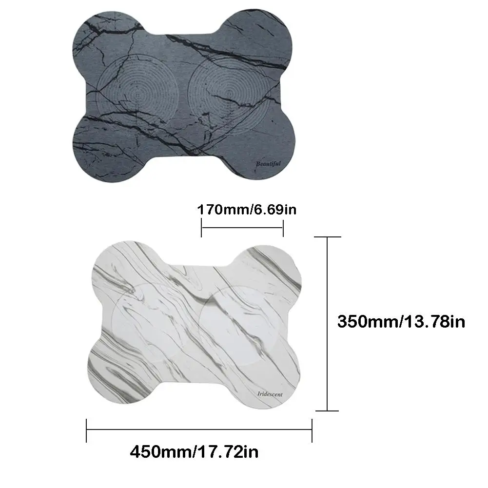 Коврик Для Кормления Собаки Diatom Mud, коврик для еды, водопоглощающая Нескользящая вставка для еды против брызг, подставки для домашних животных