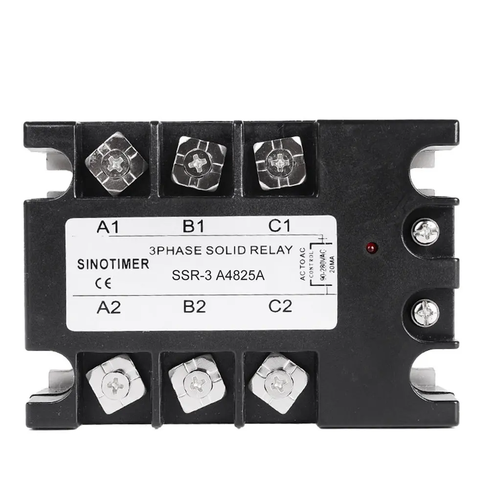 D4825A Твердотельное реле DC-AC SSR-3D4810A 25A 40A 60A 80A 100A 3-32VDC до 30-480VAC ток нагрузки три фазы для контроля температуры - Цвет: D4825A