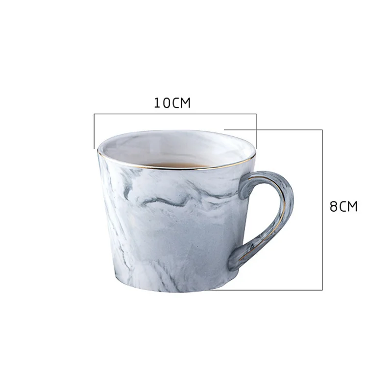 Керамическая чашка с имитацией мрамора в скандинавском стиле с изображением фламинго, керамическая чашка для дома с изображением молока, кофе, сока, завтрака