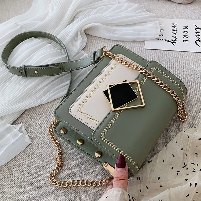 

Chain Pu Leather Crossbody Bags For Women 2019 Small Shoulder Messenger Bag Special Lock Design Female Travel Handbags Bolsos