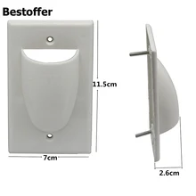  70*115mm Single Gang Recessed Low Voltage Internal Management Audio Video Cable Pass Through Wall Plate 