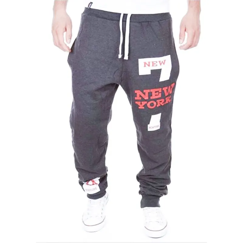 Men Sweatshirts Jogging Pants Men Casual Pants Men Casual Jogger Number 7 Printed Letter Drawstring Sweatpants Trousers Pants grey track pants