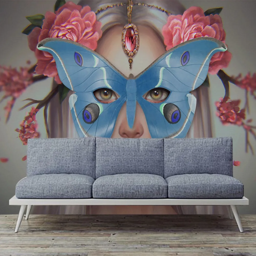 Drop Shipping Custom 3d Mural Dreamy Beautiful Hand Painted Beauty Background Wall Painting Bedroom Wallpaper Girl | Обустройство