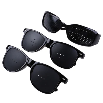 

Black Unisex Vision Care Pin Eye Small Hole Eyeglasses Hole Glasses Eye Exercise Eyesight Improve Plastic Natural Healing