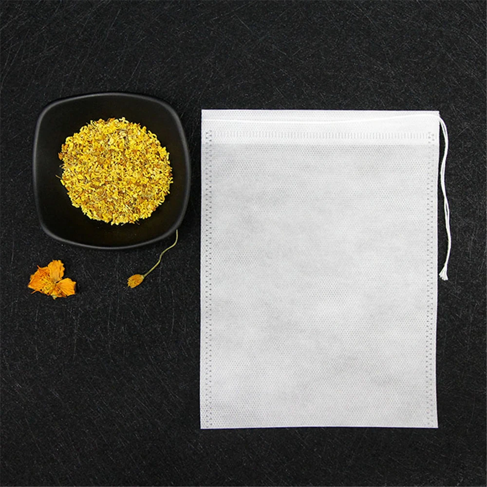 5.5 x 7 CM Disposal Tea Bags Empty Scented Teabags EmptySeal Filter Paper 100pcs/lot Disposable Tea Bags With String