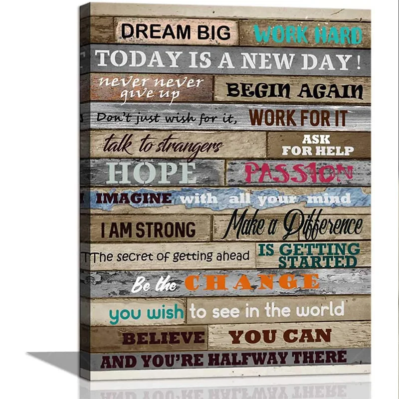 Inspirational Today Is A New Day Wall Art Motivational Poster And Print