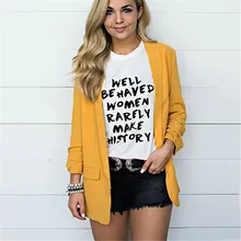 Heflashor осенний шифоновый пиджак женский костюм куртка модная Свободная Повседневная однотонная куртка с длинными рукавами Офисная Женская Базовая куртка