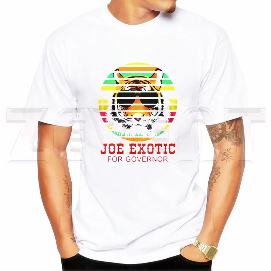 

Joe Exotic T-shirt Make America Exotic Again Meme Tiger King Unisex T Shirt Funny Printed Artwork Tshirt