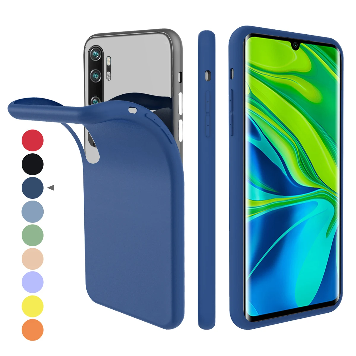 For Xiaomi Note 10 Pro Mi CC9 Case Silicone Built-in Velvet Soft Matte TPU Cover Redmi 8 8T 8A Slim | Мобильные телефоны и