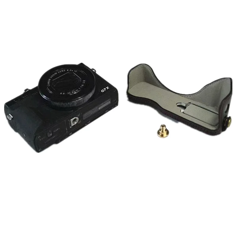Чехол для камеры из искусственной кожи для Canon Powershot XXIII G7X Mark3 G7X3 с ремешком