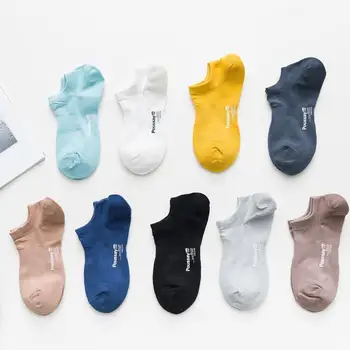 

Women Socks Breathable Sports socks Solid Color Boat socks Comfortable Cotton Ankle Socks Candy Colors