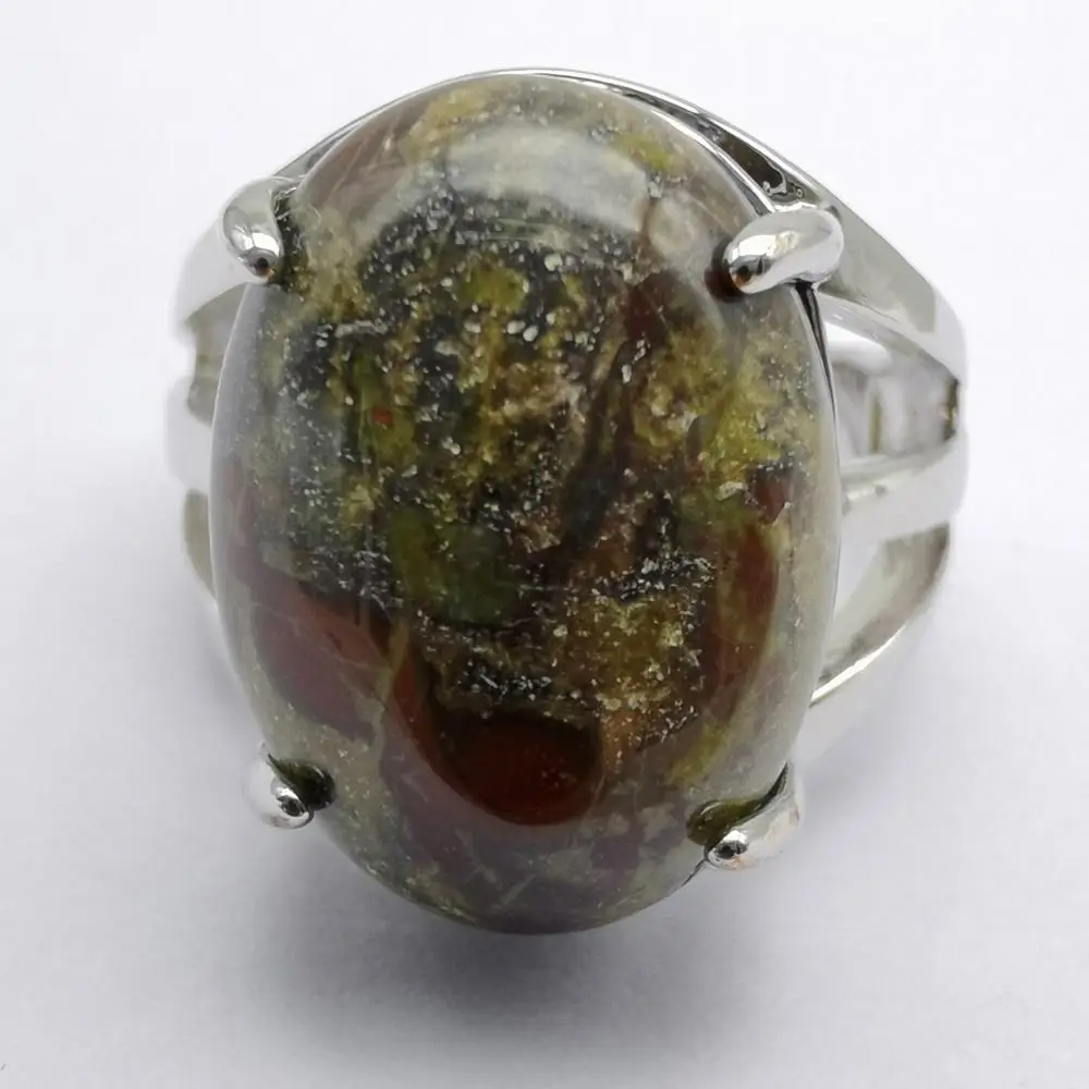 Dragon Blood Stone Oval Bead GEM Finger Ring Jewelry For Woman Gift Size 8 X260 | Украшения и аксессуары