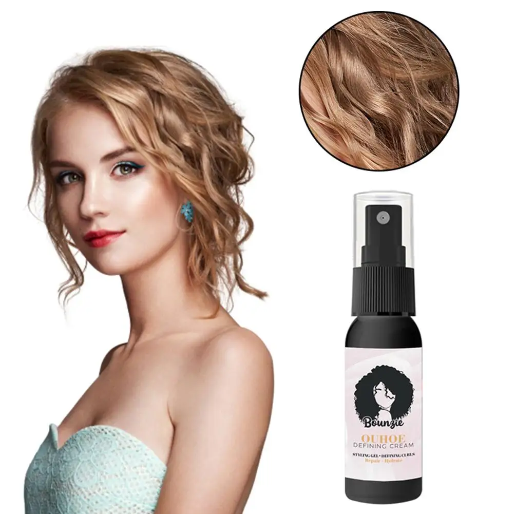 50ML Hair Curls Boost Enhancers Elastin Elastic curly Hair Styling Defining Cream Anti frizz