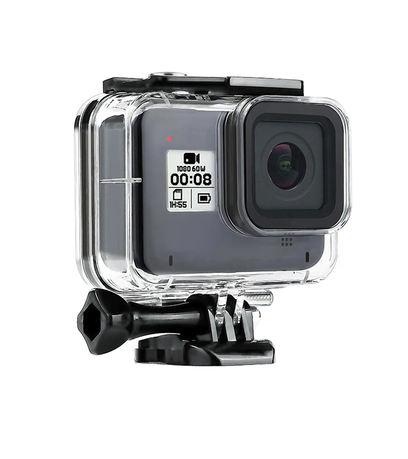 Подводный водонепроницаемый чехол для GoPro Hero 8, Черный Защитный чехол для камеры, аксессуары для дайвинга и плавания