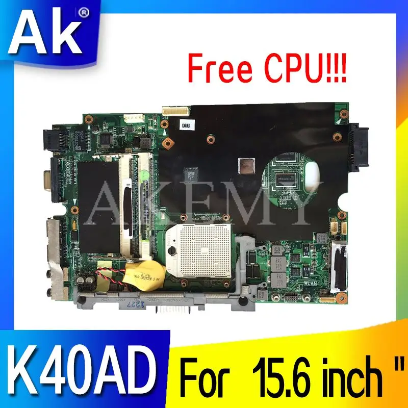 Free CPU!!! laptop motherboard REV 1.3 / 2.1 For ASUS K40AB K40AF K40AD X8AAF 14.6 inch &quot Mainboard | Компьютеры и офис