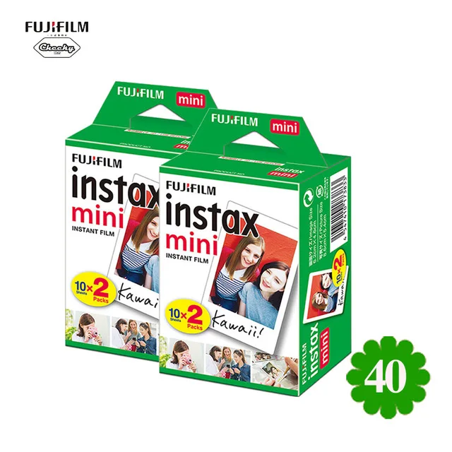 Белая фотопленка Fujifilm Instax Mini 9 10 20 40 60 80 100 листов для Fuji Instax mini 9 8 7s 25 50 90 для Polaroid FUJI Instant - Цвет: 40 Sheets