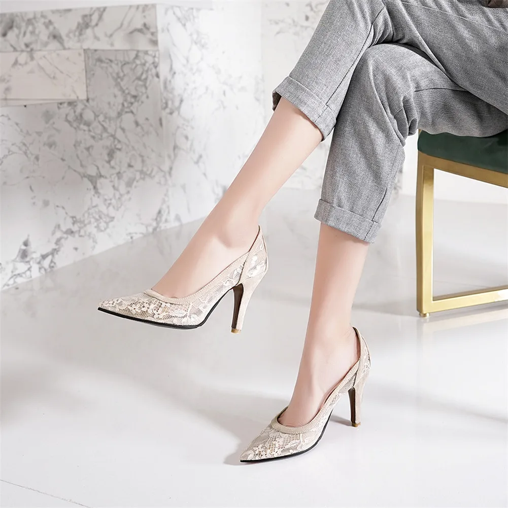 DORATASIA/фирменный дизайн, большие размеры 28-54, женские туфли на высоком каблуке с острым носком, Женские Повседневные Вечерние пикантные туфли-лодочки на лето и осень