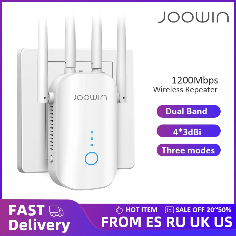 300M/1200Mbps 2.4G/5GHz Wireless Extender 802.11ac Wifi Repeater Powerful Wi-Fi Router Long Range Wlan WiFi Amplifier