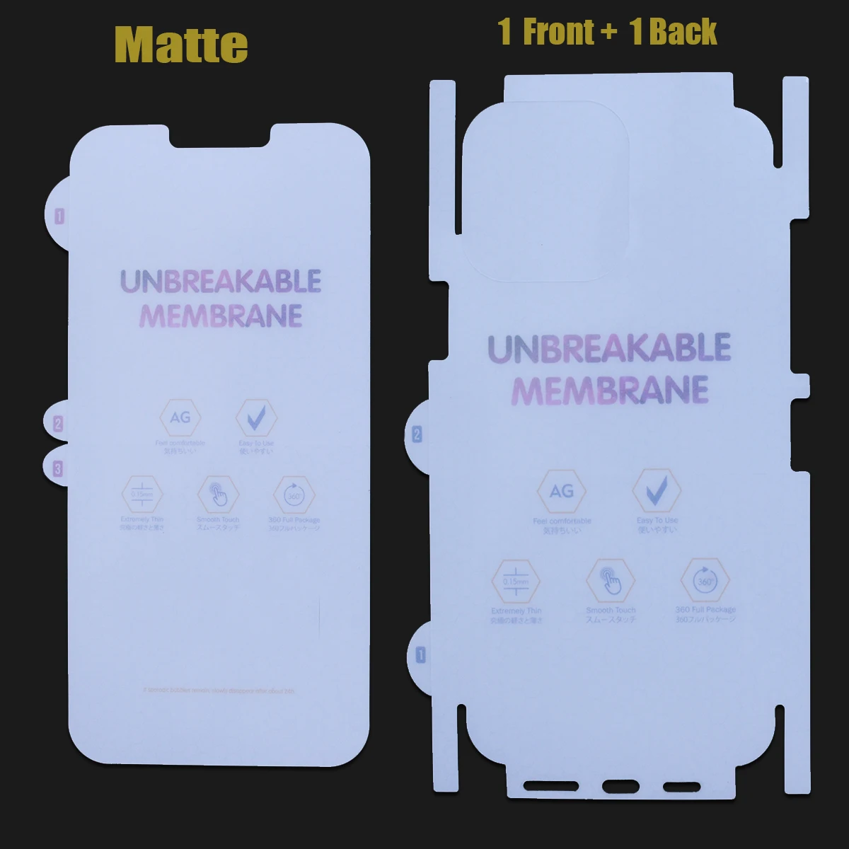 2-Pack Full Coverage Hydrogel Screen Protector – Premium Soft TPU Protective Film