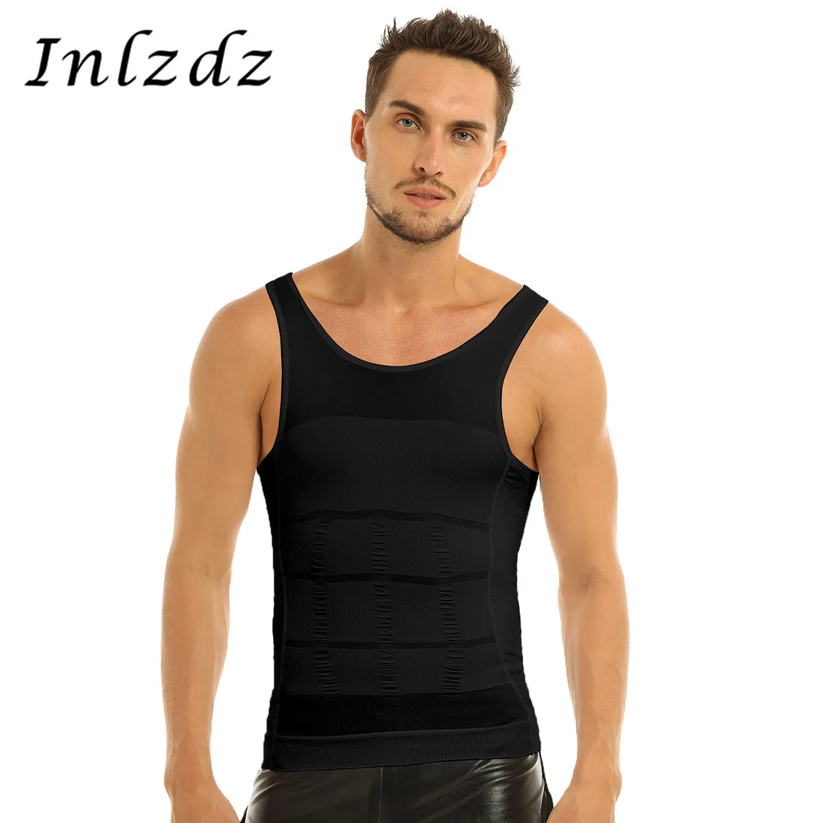 Mens Lingerie Compression Vest Top Abdomen Muscle Gymnastics Leotard Tank Shapewear Slimming Body Shaper Gym Male Shirt | Тематическая
