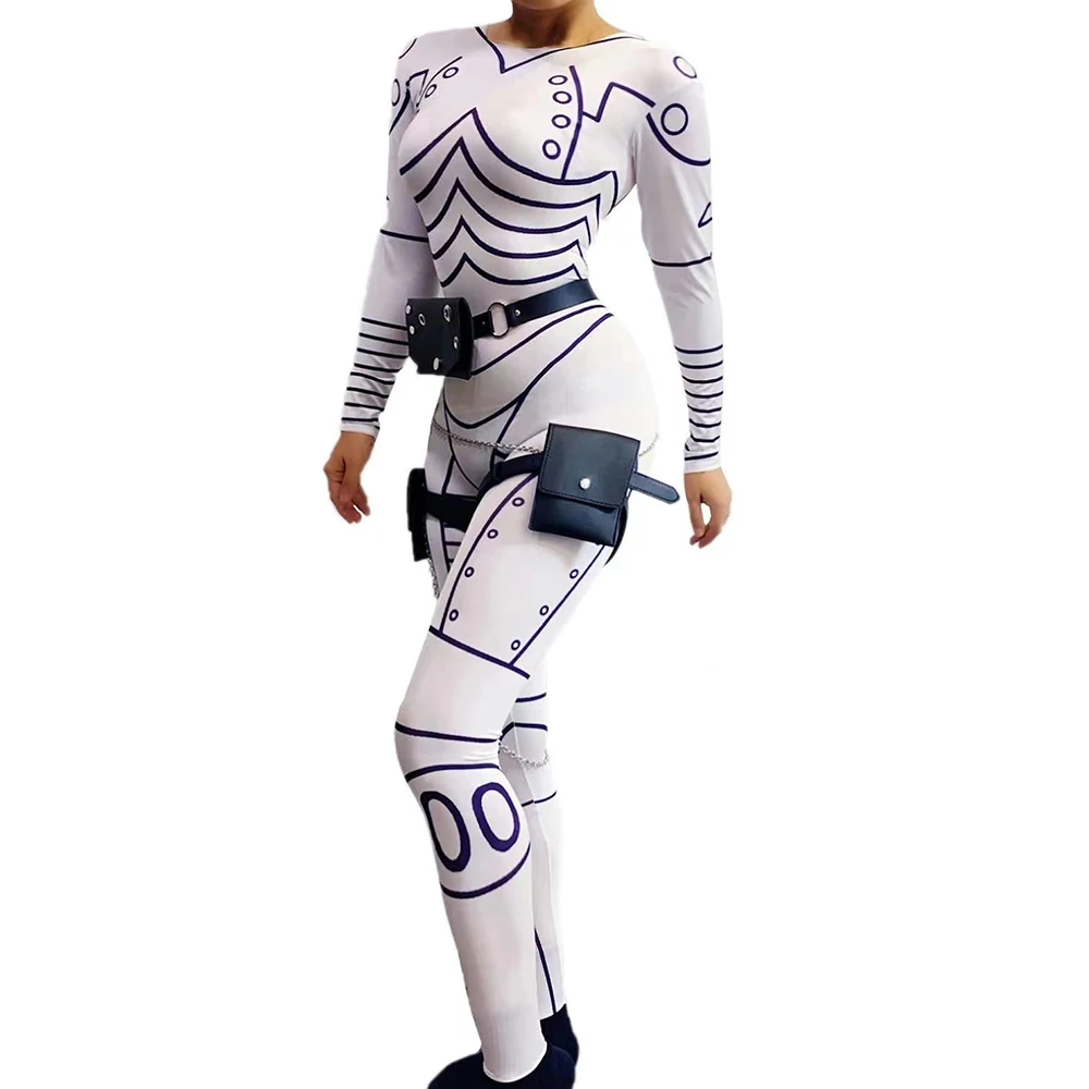 【SALE／83OFF】 Halloween Robot Bodysuit Women Cosplay Long Sleeve