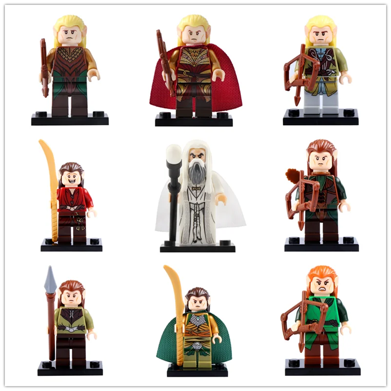 20 шт./лот Legoed Властелин колец фигурка Элронд эльф халдир Playmobil строительные блоки