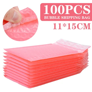 

10pcs Pink Plastic Bubble Mailer Padded Envelope Shipping Packaging Bag For Gift Packaging Mailing Envelopes