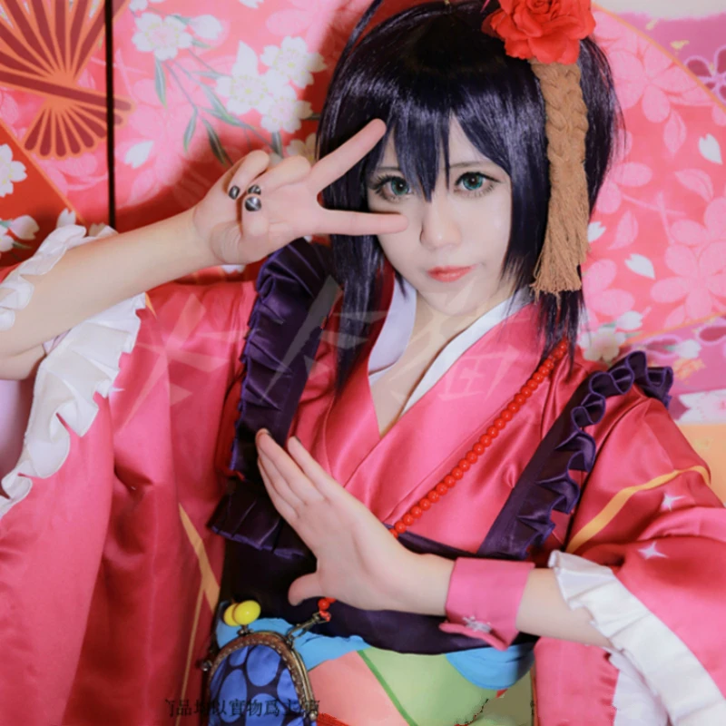

Anime Love, Chunibyo & Other Delusions Cosplay Costume Takanashi Rikka Cosplay Halloween Clothes For Women Harujuku Kimono Set