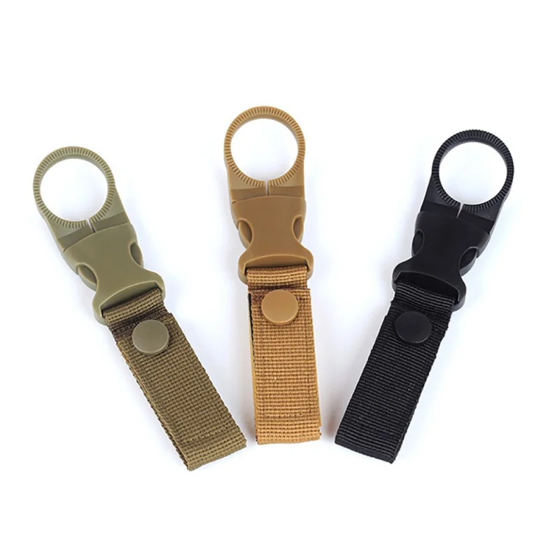 

Multi-Function Carabiner Outdoor Tactical Nylon Hanging Belt Clip Water Bottle Hanging Webbing Molle Buckle Ribbon Camping Tools